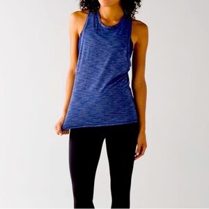 Lululemon Work the Circuit Tank in Heathered Hero Blue